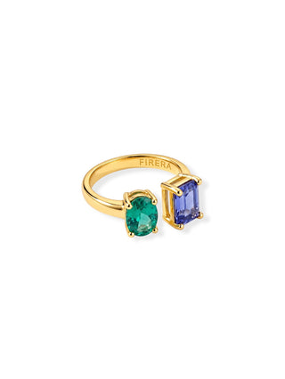 Green & Violet Blue Yüzük