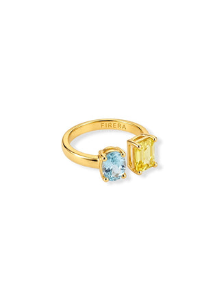 Ice Blue & Lemon Yellow Yüzük