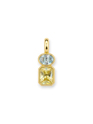 Aqua Lemon Duo Zirkonyum Charm